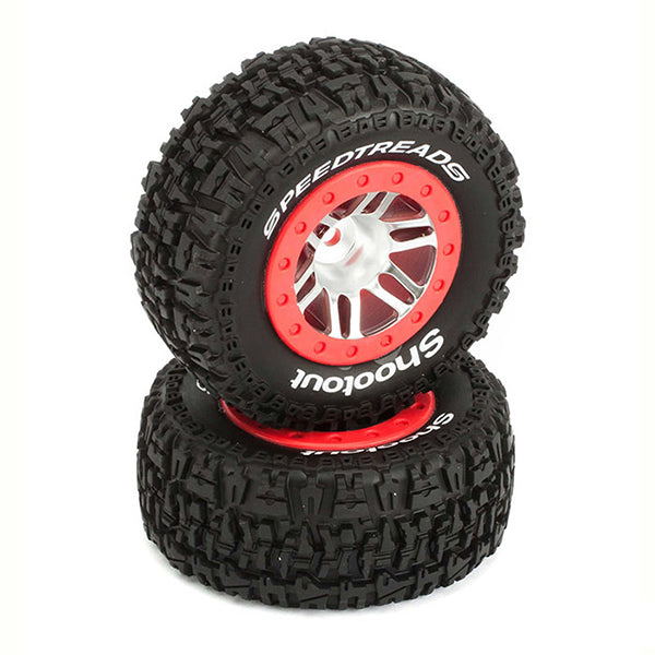 DuraTrax SpeedTreads Shootout Short Course Rear Tires w/12mm Hex (Red) (2) - Remote Control Toys - Horizon Hobbies, Inc.