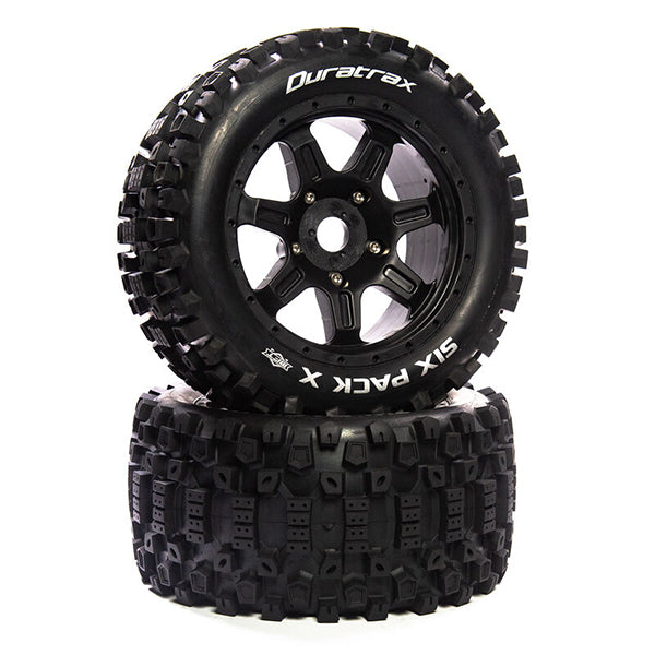 Duratrax Six Pack X Belted Mounted Black 24mm Kraton 8S (2) - Remote Control Toys - Horizon Hobbies, Inc.