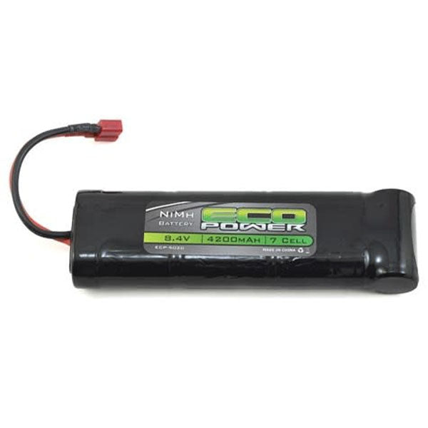 EcoPower 7-Cell NiMH Stick Pack Battery w/T-Style Connector (8.4V/4200mAh) - Remote Control Toys - AMain Distributing