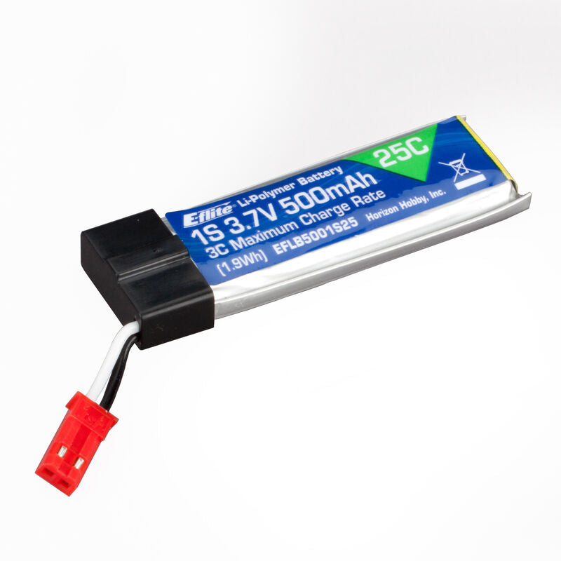 E-flite 1S 25C LiPo Battery Pack (3.7V/500mAh) w/JST Connector - Remote Control Toys - Horizon Hobbies, Inc.