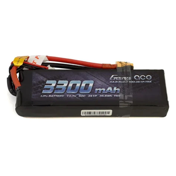 Gens Ace 3S Soft 50C LiPo Battery Pack w/XT60 Connector (11.1V/3300mAh) - Remote Control Toys - AMain Distributing