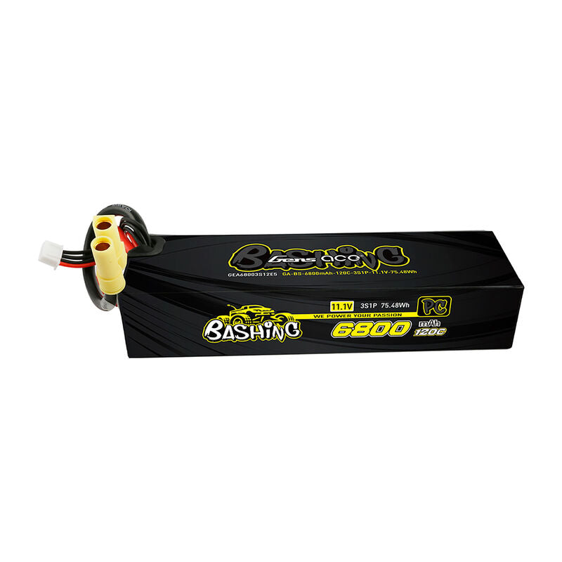 Gens Ace Bashing Pro 3S LiPo Battery Pack 120C (11.1V/6800mAh) w/EC5 Connector - Remote Control Toys - Horizon Hobbies, Inc.