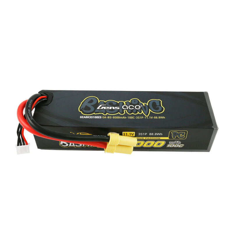 Gens Ace Bashing Pro 3S LiPo Battery Pack 100C (11.1V/8000mAh) w/EC5 Connector - Remote Control Toys - Horizon Hobbies, Inc.