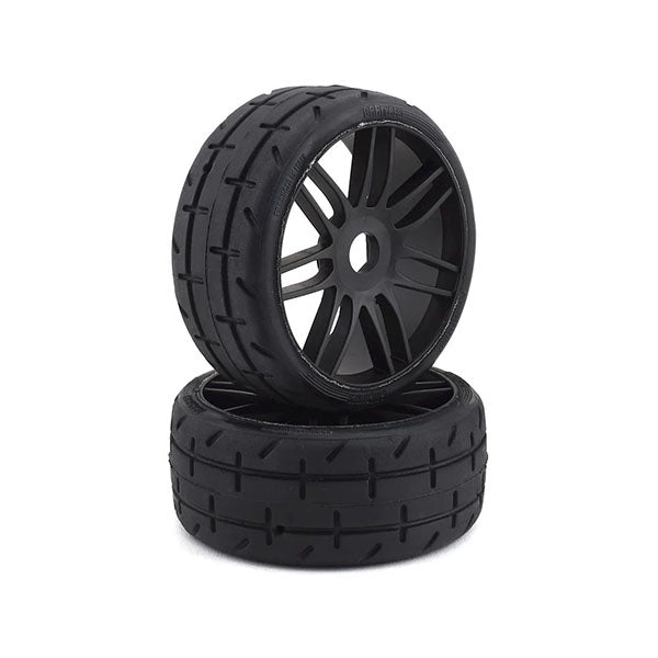 GRP GT - TO1 Revo Belted Pre-Mounted 1/8 Buggy Tires (Black) (2) (S1) w/17mm Hex - Remote Control Toys - AMain Distributing