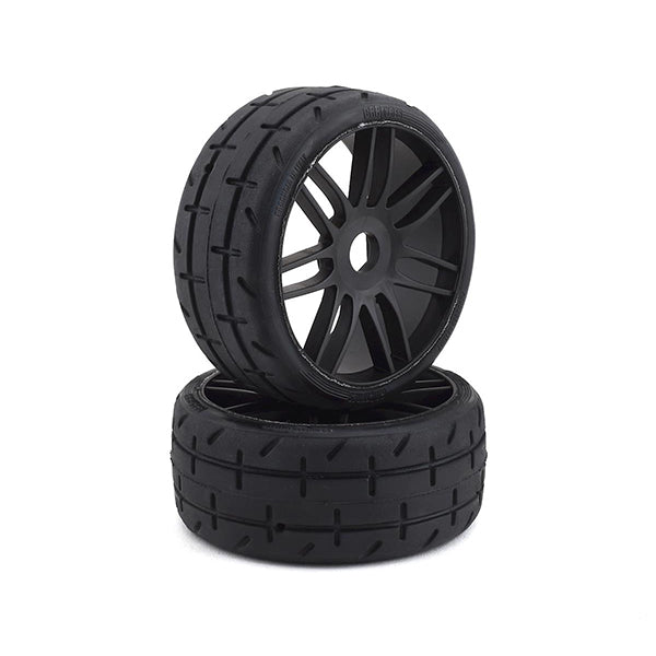 GRP GT - TO1 Revo Belted Pre-Mounted 1/8 Buggy Tires (Black) (2) (S5) w/17mm Hex - Remote Control Toys - AMain Distributing