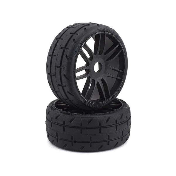GRP GT - TO1 Revo Belted Pre-Mounted 1/8 Buggy Tires (Black) (2) (S7) w/17mm Hex - Remote Control Toys - AMain Distributing