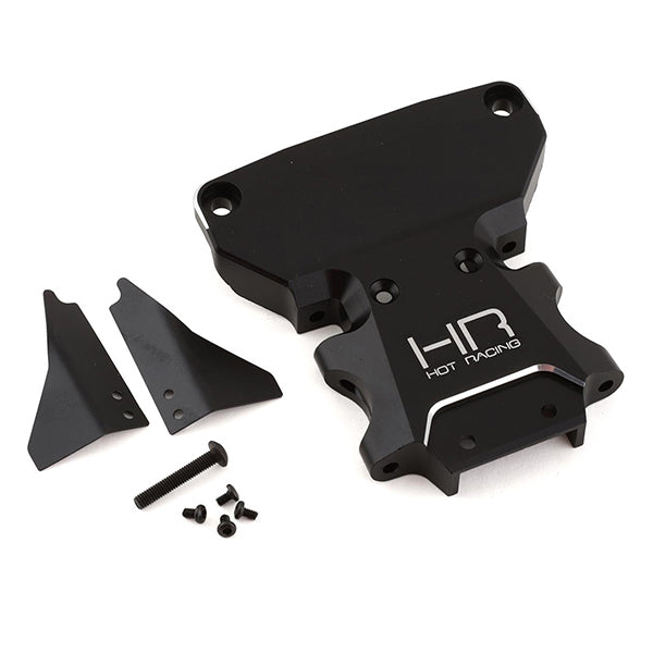 Hot Racing Traxxas Rally/Slash LCG 4x4 Aluminum Rear Bulkhead (Black) - Parts - AMain Distributing