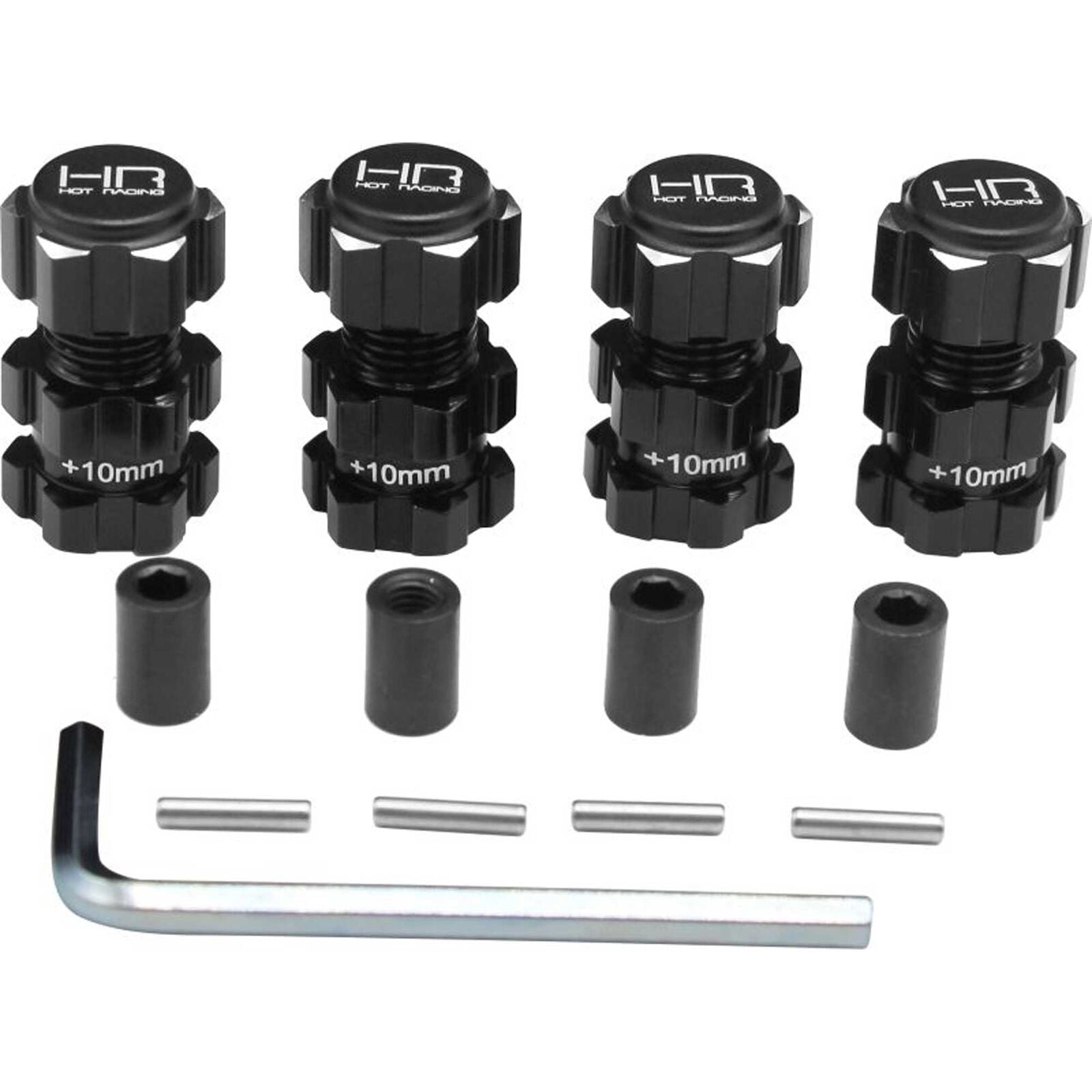 HOTRACING Aluminum +10mm 17mm Splined Hubs: Traxxas Maxx 4S - - Horizon Hobbies, Inc.