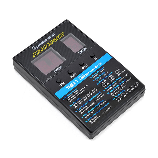 Hobbywing LED Program Card - Remote Control Toys - HobbyWing North America