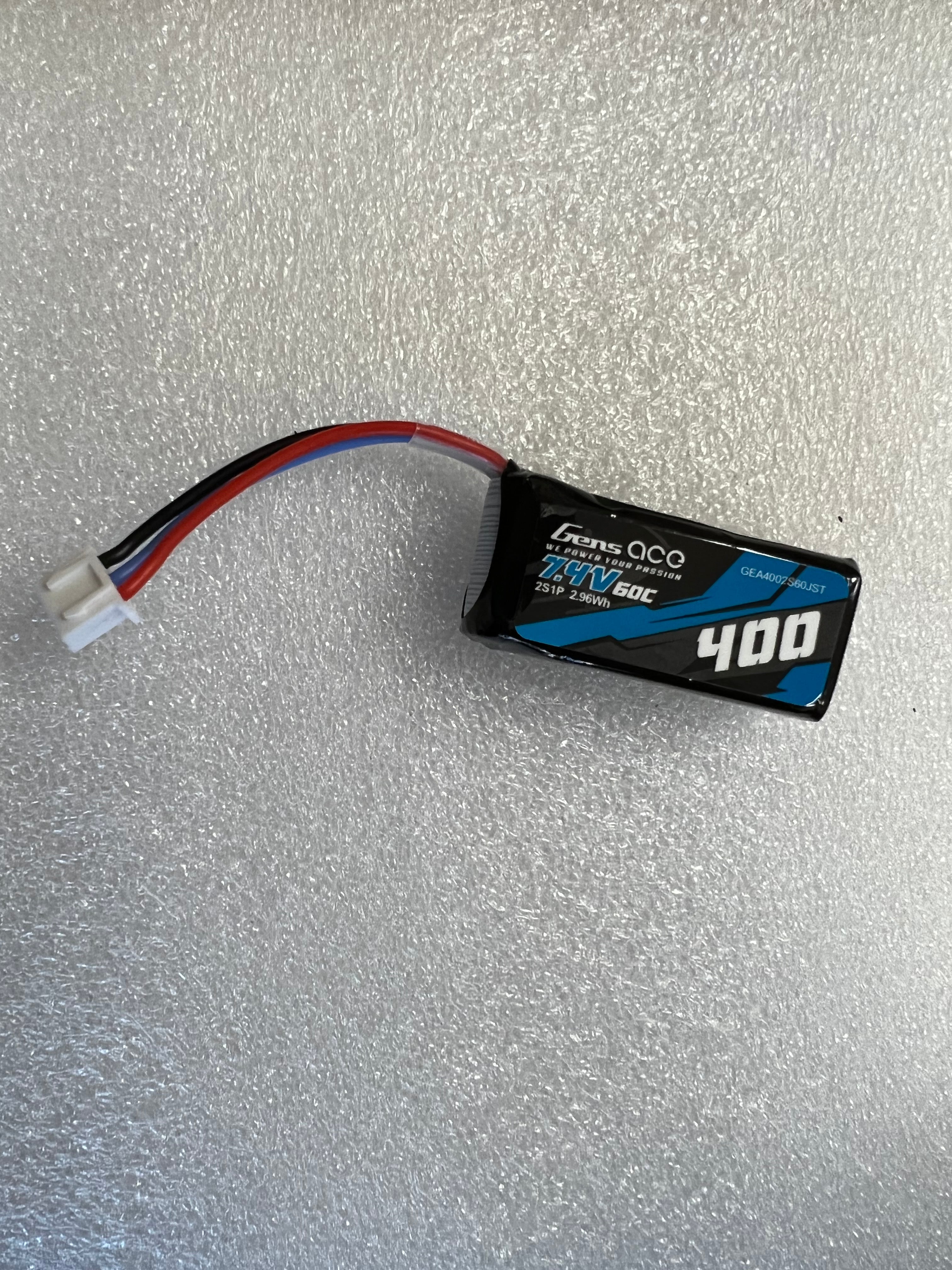 Gens Ace 2s LiPo Battery 35C (7.4V/400mAh) w/JST-PH2.0 Connector - - AMain Distributing