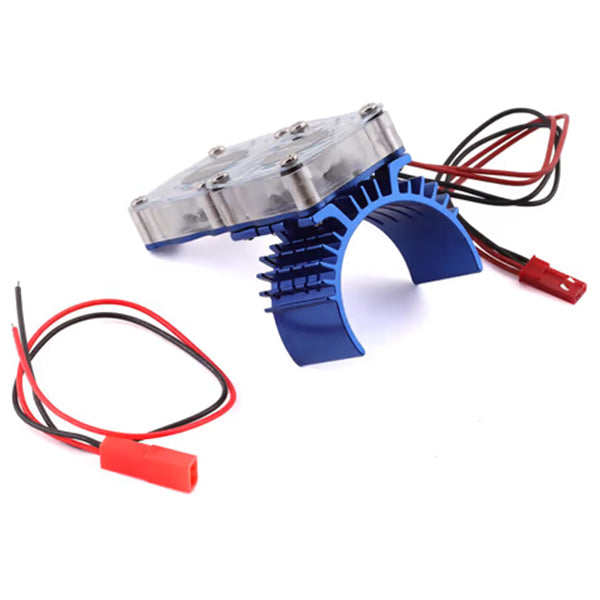 Team Integy Slash 4x4 Motor Heatsink w/Twin Fan (Blue) - Remote Control Toys - Horizon Hobbies, Inc.