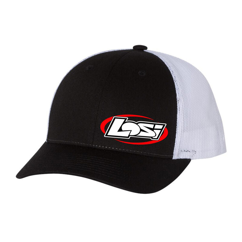 Losi Snap Back Hat/Cap Blk Wht (Discontinued) - Remote Control Toys - Horizon Hobbies, Inc.
