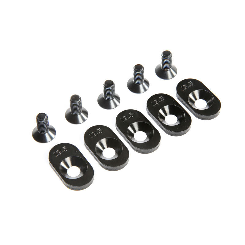 Losi Engine Mount Insert and Screws 19.5T, Black (5): 5ive-T 2.0 (fits 62T spur) - - Horizon Hobbies, Inc.
