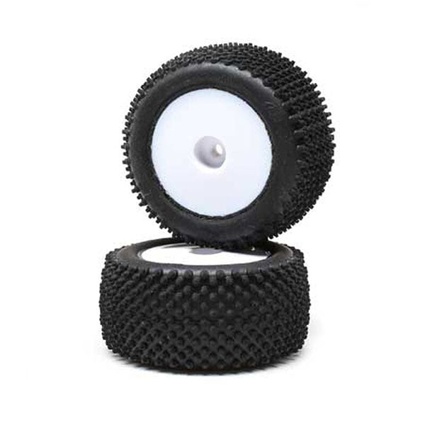 Losi Mini-T 2.0 Step Pin Pre-Mounted Rear Tires (White) (2) - Remote Control Toys - Horizon Hobbies, Inc.