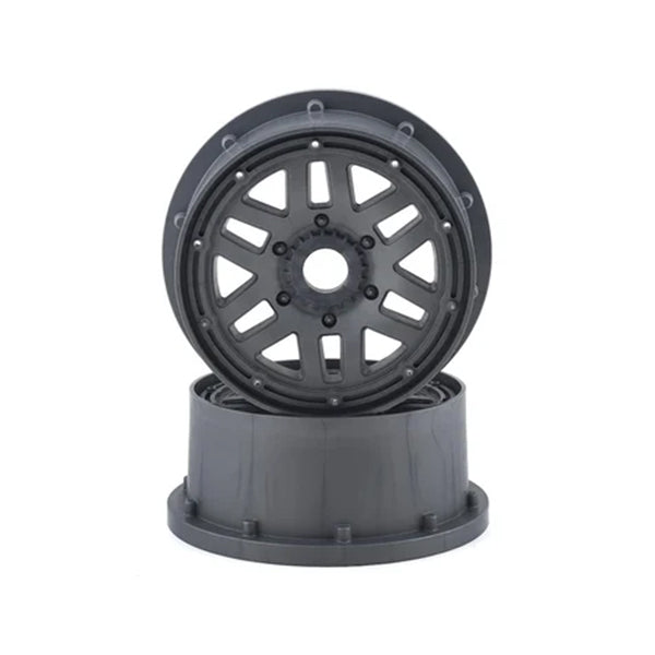 Losi 5IVE-T 1/5 Short Course Truck Beadlock Wheels (Grey) (2) - Wheels - Horizon Hobbies, Inc.