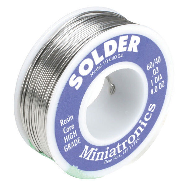 Miniatronics Rosin Core Solder 60/40 (4oz) - Remote Control Toys - Horizon Hobbies, Inc.