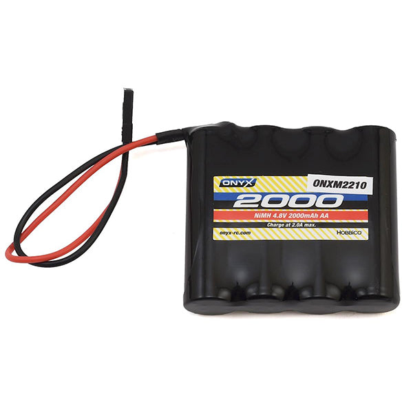 Onyx AA Flat NiMH Receiver Battery w/Universal Plug (4.8V/2000mAh) - Battery - Horizon Hobbies, Inc.