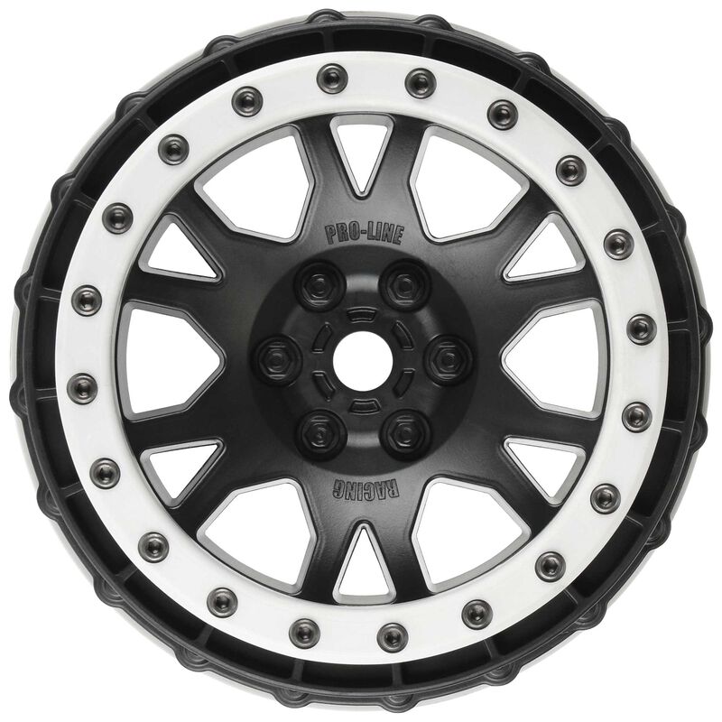 Pro-Line X-MAXX Impulse Pro-Loc Wheels (Black w/Stone Gray Rings) (2) - Wheel/Tires - Horizon Hobbies, Inc.