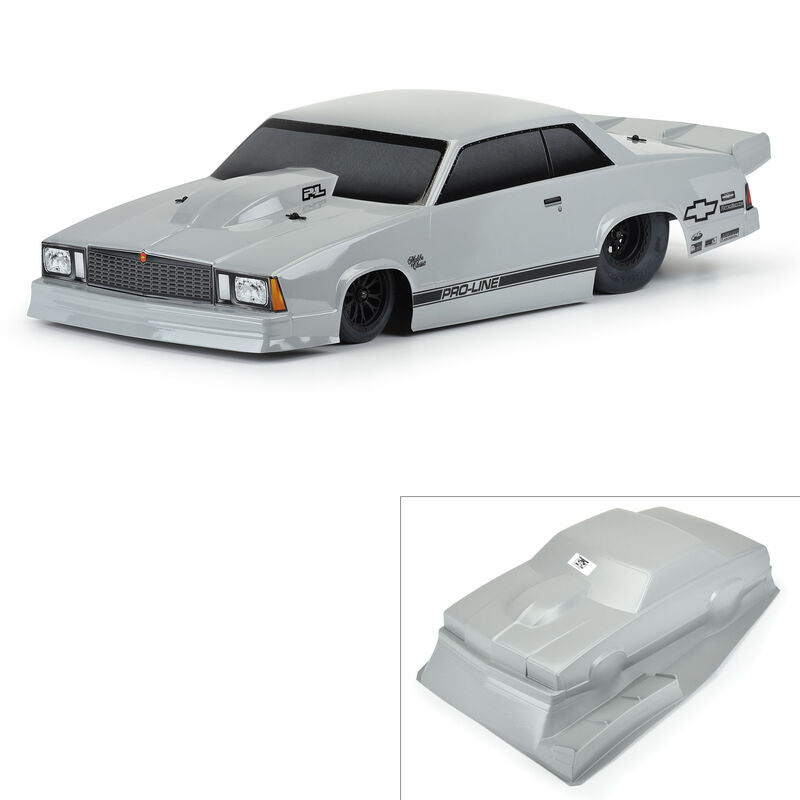 Pro-Line 1978 Chevy Malibu Short Course No Prep Drag Racing Body (Stone Gray) (Tough-Color) - Remote Control Toys - Horizon Hobbies, Inc.