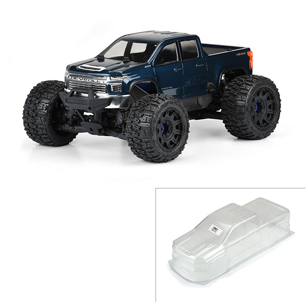 Pro-Line 2021 Chevy Silverado 2500 HD Monster Truck Body (Clear) (X-Maxx) - Remote Control Toys - Horizon Hobbies, Inc.