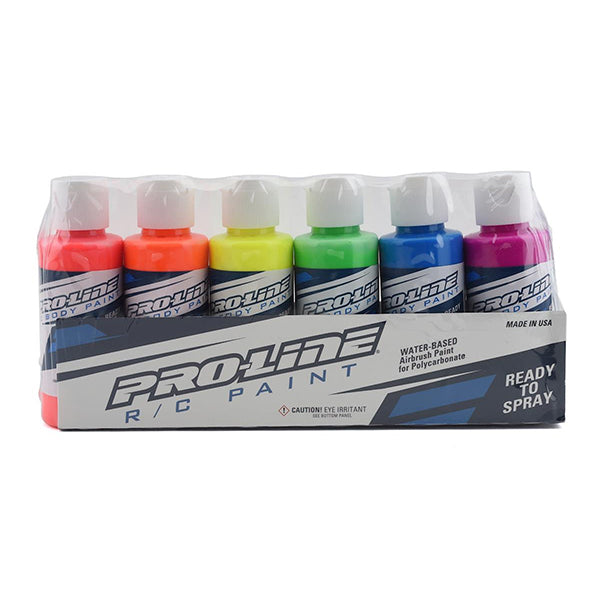 Pro-Line RC Body Airbrush Paint Fluorescent Color Set (6) - paint - Horizon Hobbies, Inc.