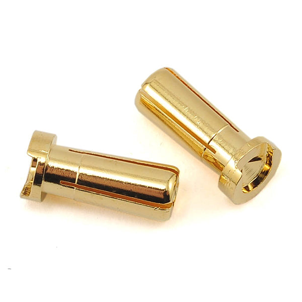 ProTek RC Low Profile 5mm "Super Bullet" Solid Gold Connectors (2 Male) - Remote Control Toys - AMain Distributing