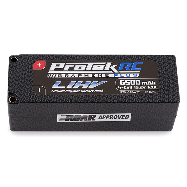 ProTek RC 4S 120C Low IR Si-Graphene + HV LiPo Battery (15.2V/6500mAh) w/5mm Connector (ROAR Approved) - Li-po Battery - AMain Distributing