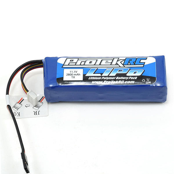 ProTek RC LiPo Transmitter Battery (11.1V/2800mAh) (Futaba/JR/Spektrum/KO) - Battery - AMain Distributing