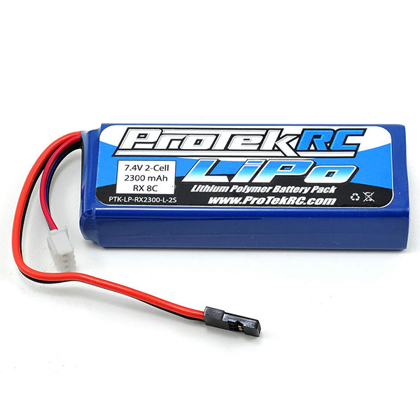 ProTek RC LiPo Receiver Battery Pack (7.4V/2300mAh) (Mugen/AE/8ight-X) (w/Balance Plug) - Part - AMain Distributing