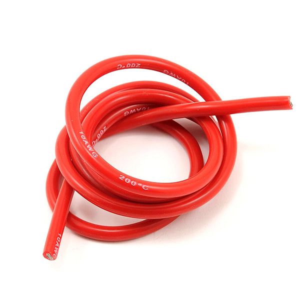 ProTek RC 10awg Red Silicone Hookup Wire (1 Meter) - Accessories - AMain Distributing