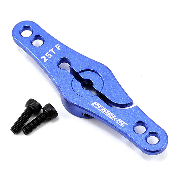 ProTek RC Aluminum Double-Sided Clamping Servo Horn (Blue) (25T) - Remote Control Toys - AMain Distributing