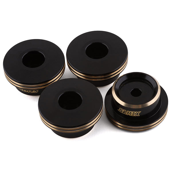 Samix SCX-6 Brass Shock Spring Cup (4) - Accessories - AMain Distributing