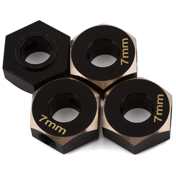 Samix SCX-6 Brass Hex Adapter (4) (7mm) - Accessories - AMain Distributing