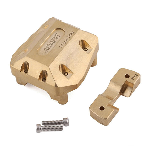 Samix SCX-6 Brass Differential Cover w/Tuning Weight (Gold) - Accessories - AMain Distributing