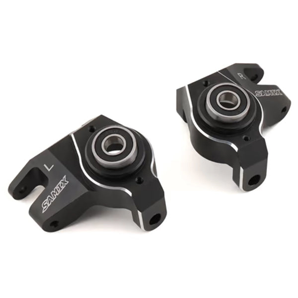 Samix SCX-6 7075 Aluminum Steering Knuckle Set (Black) - Parts - AMain Distributing