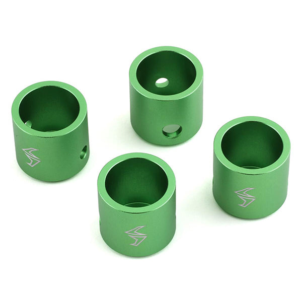 Samix SCX-6 Aluminum Driveshaft Cups (Green) (4) - Accessories - AMain Distributing