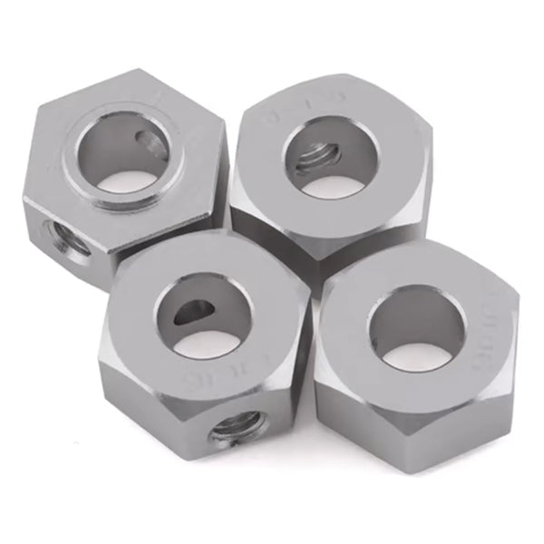 Samix SCX-6 Aluminum Hex Adapter (Silver) (4) (9mm) - Accessories - AMain Distributing