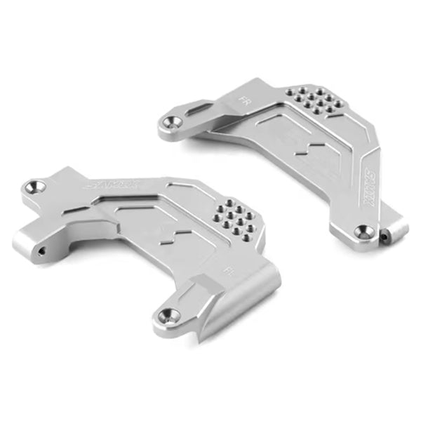 Samix SCX-6 Aluminum Front Shock Plate w/Panhard Mount (Silver) - Parts - AMain Distributing
