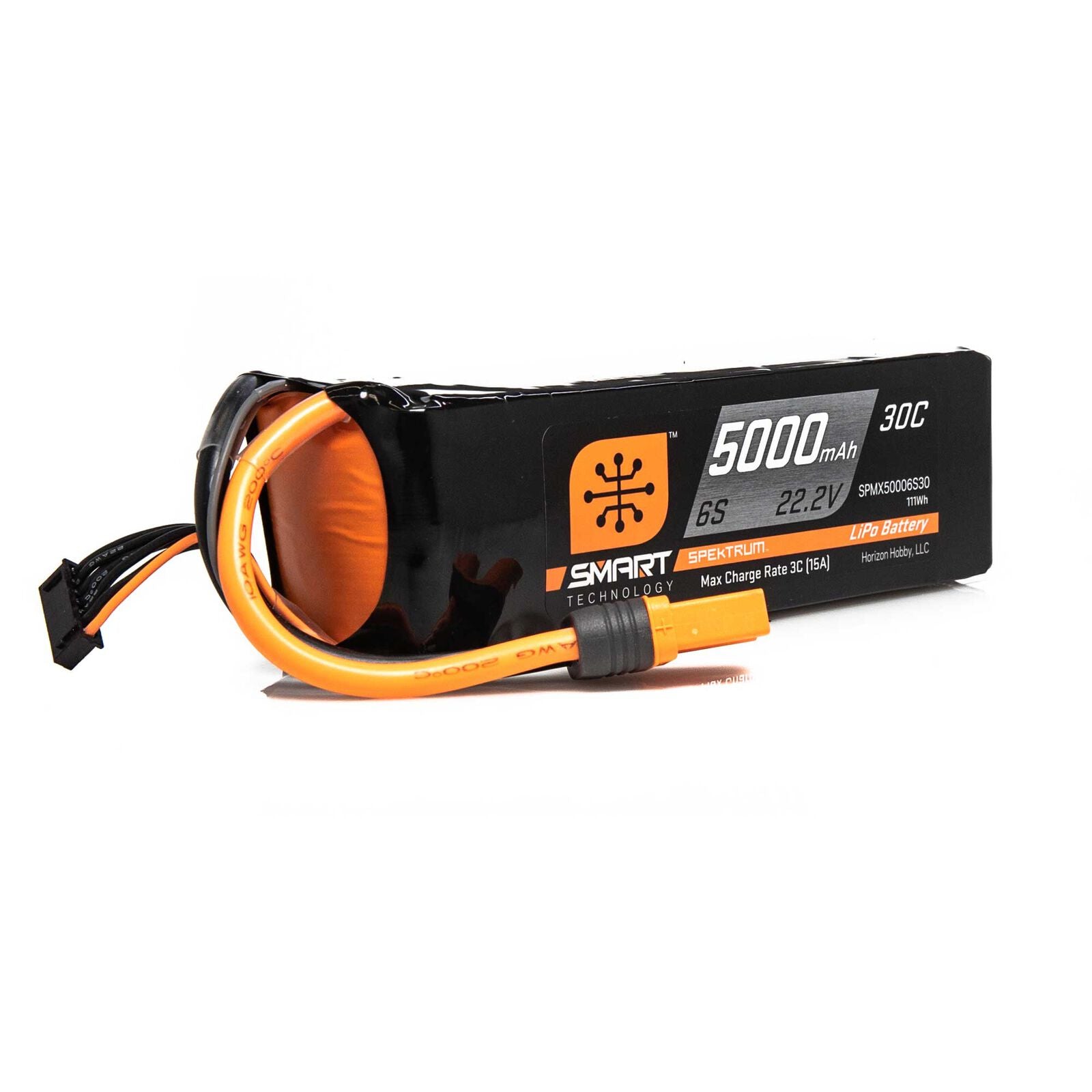 Spektrum 22.2V 5000mAh 6S 30C Smart LiPo Battery IC5 - - Horizon Hobbies, Inc.