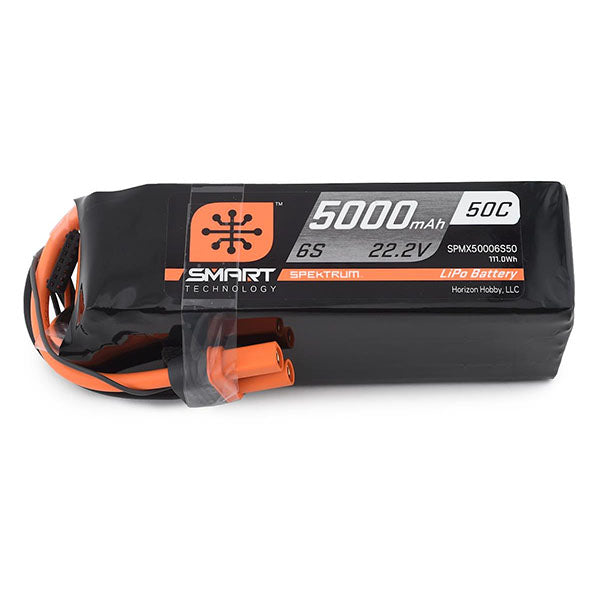 Spektrum RC 6S Smart 50C LiPo Battery Pack w/IC5 Connector (22.2V/5000mAh) - Remote Control Toys - Horizon Hobbies, Inc.