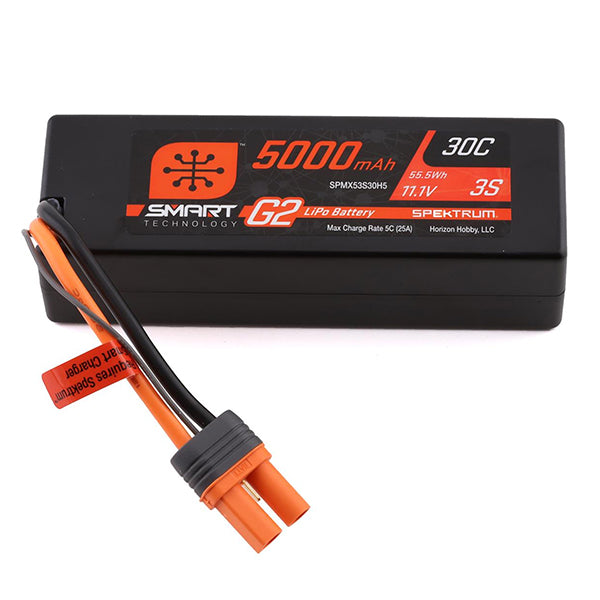 Spektrum RC 3S Smart G2 LiPo 30C Battery Pack (11.1V/5000mAh) w/IC5 Connector - stpatty - Horizon Hobbies, Inc.