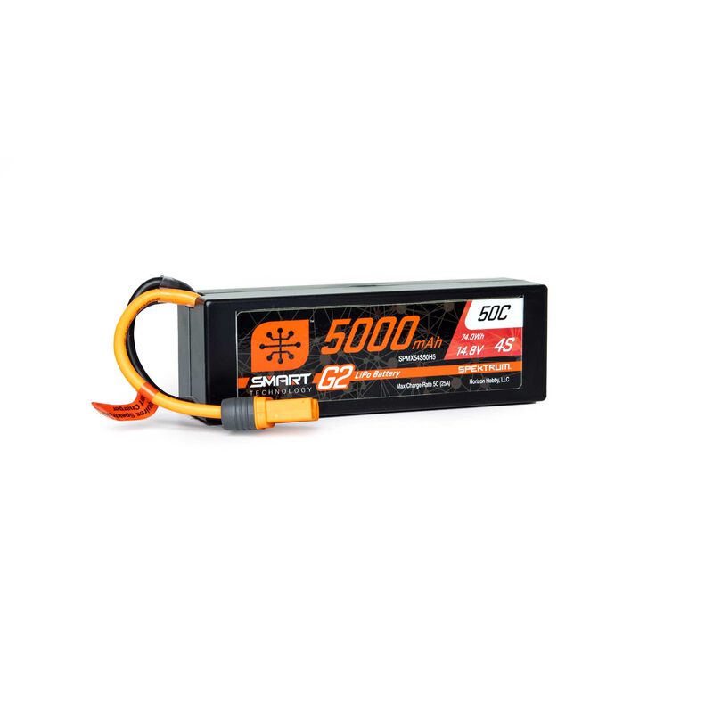 Spektrum 5000mAh 4S 14.8V Smart G2 LiPo Battery - stpatty - Horizon Hobbies, Inc.