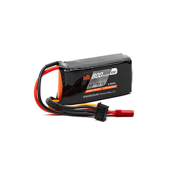 Spektrum RC 3S LiPo Battery 50C (11.1V/800mAh) w/JST Connector - Remote Control Toys - Horizon Hobbies, Inc.