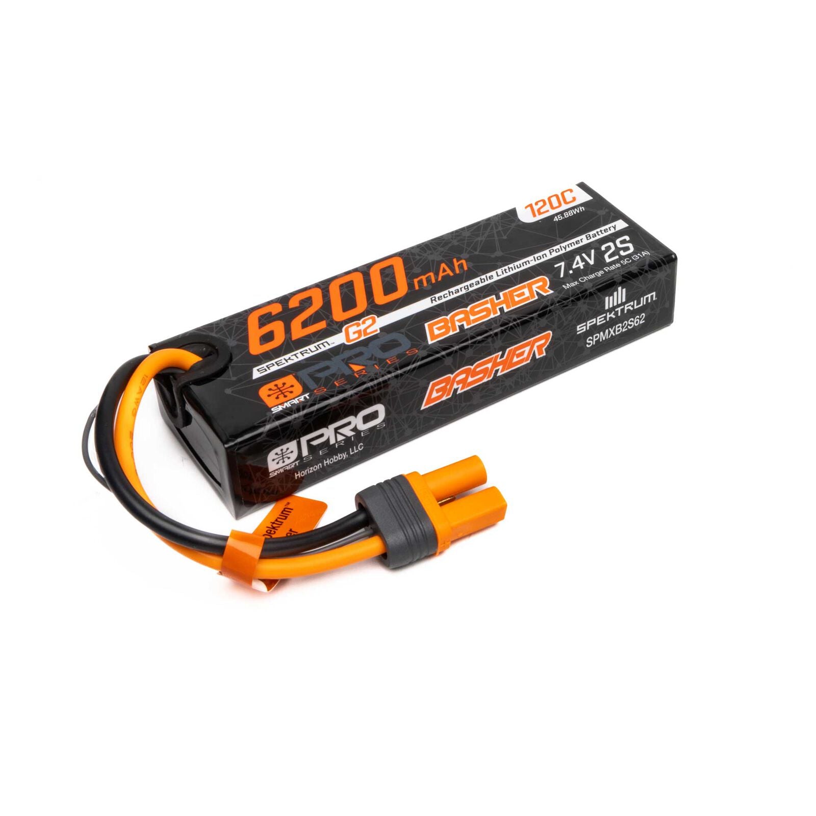 SPEKTRUM 7.4V 6200mAh 2S 120C Smart G2 Pro Basher LiPo: IC5 - stpatty - Horizon Hobbies, Inc.