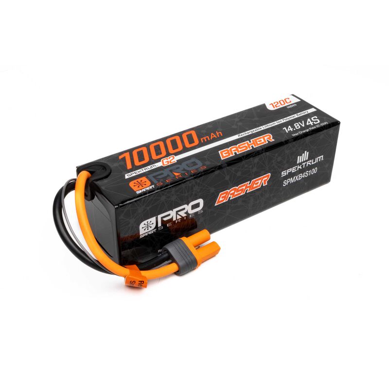 Spektrum 14.8V 10000mAh 4S 120C Smart G2 Pro Basher LiPo: IC5 - - Horizon Hobbies, Inc.
