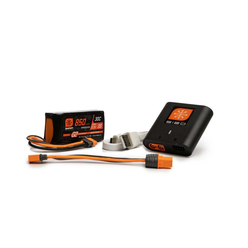 Spektrum RC Smart G2 Powerstage Air Bundle: 3S 850mAh LiPo Battery / S120 Charger - Battery - Horizon Hobbies, Inc.