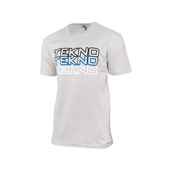 Tekno RC Stacked Logo T-Shirt (Light Grey) (L) - Accessories - AMain Distributing