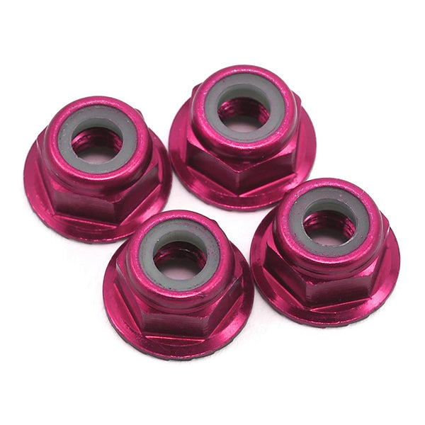 Traxxas 4mm Aluminum Flanged Serrated Nuts (4) - Remote Control Toys - Traxxas