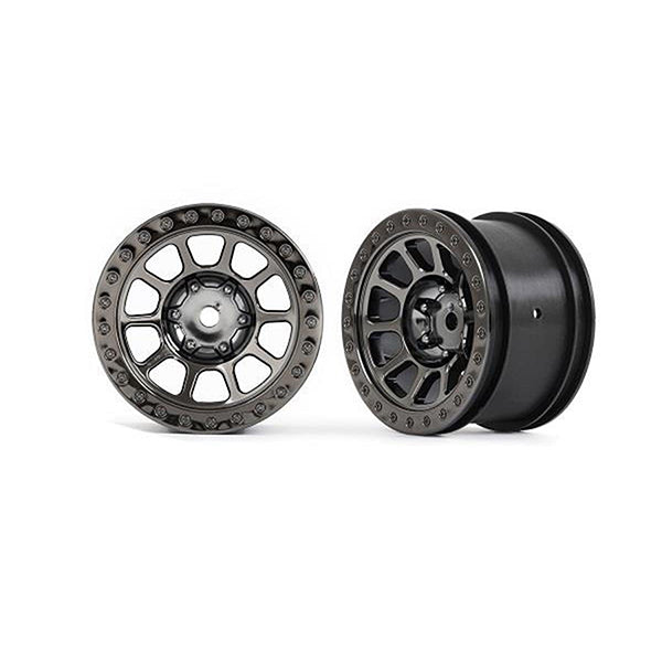 Traxxas Wheels 2.2In Black Chrome 2 Bandit Rear - - Traxxas