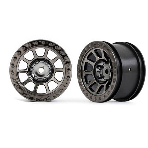 TRAXXAS BANDIT Wheels, 2.2' (black chrome) (2) - - Traxxas